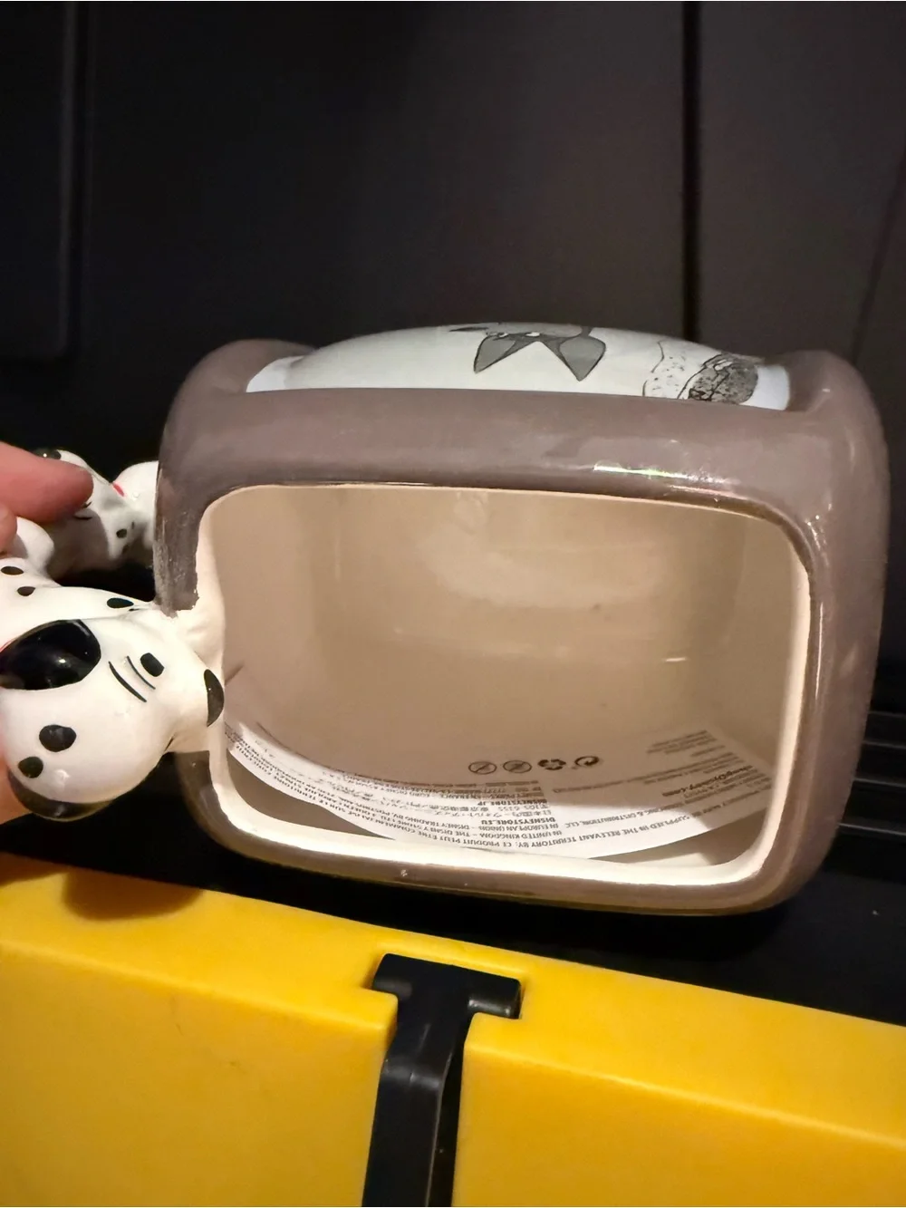 Disney Brown TV-Shaped Ceramic Mug with Dalmatian Handle